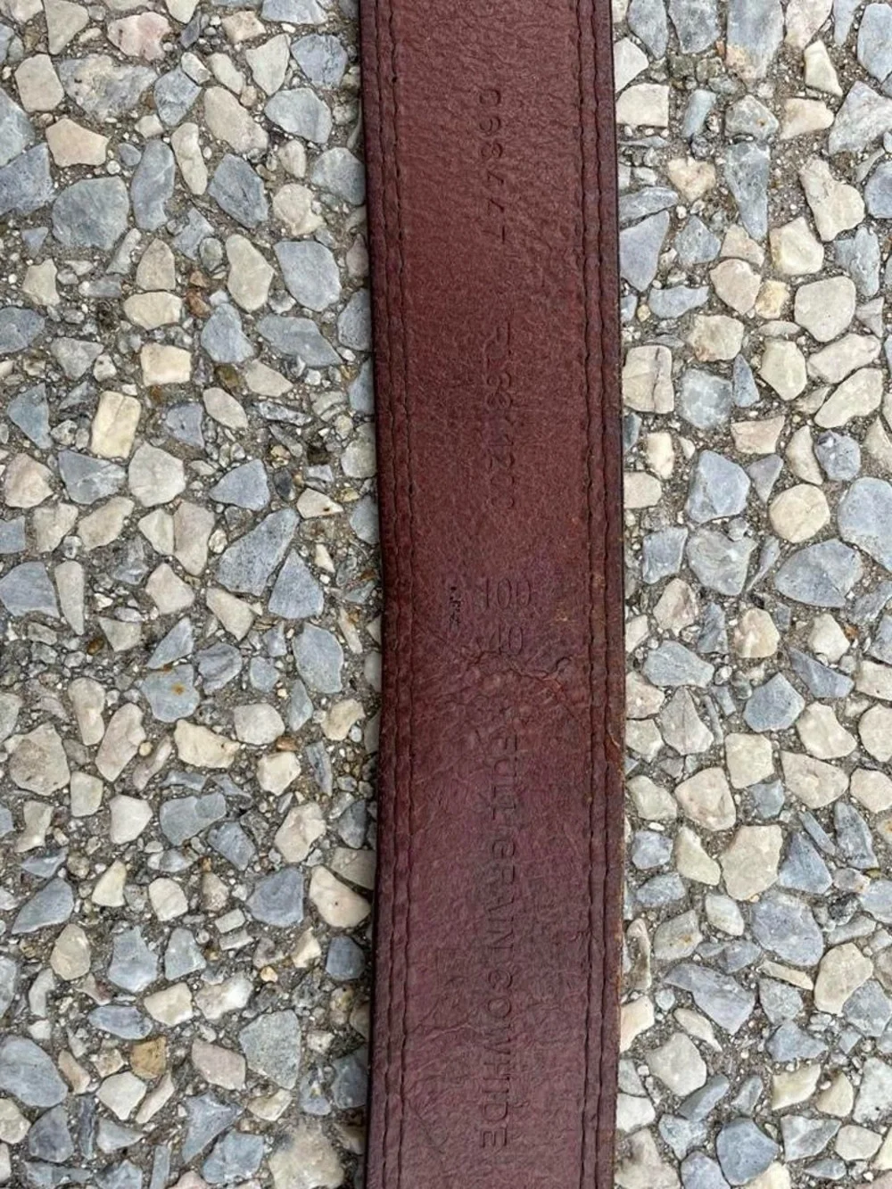 Genuine Relic Brand Men's Full Grain Brown Leather Belt with Silver Buckle